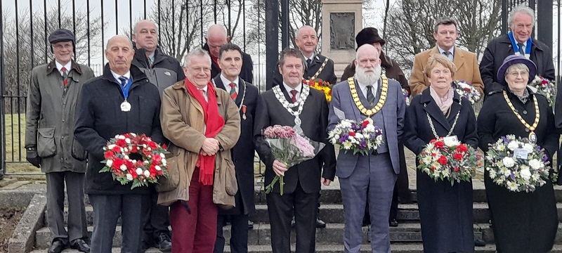 DBC Wreath-laying, 29 01 23, Irvine Moor